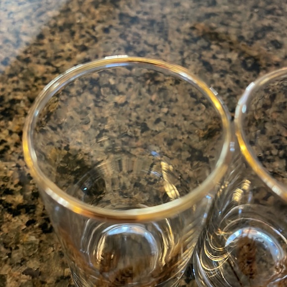 VINTAGE HOMER LAUGHLIN GOLDEN WHEAT JUICE GLASS-22K GOLD WHEAT PATTERN-4" - Picture 3 of 4